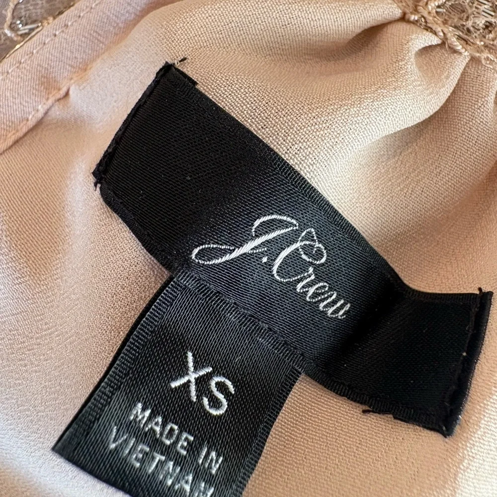 J.Crew Stunning Lace Halter Style Top with Silver Sparkle Size XS